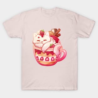 Strawberry Purr-fait - no text T-Shirt